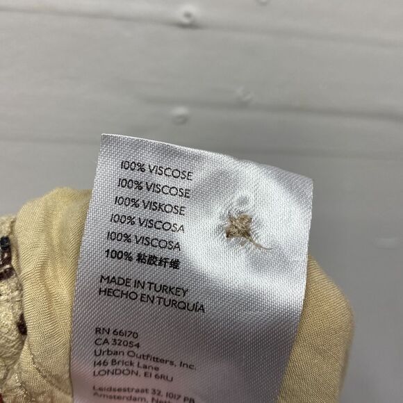 Anthropologie Neutral Floral Smocked Balloon Leg Pants Size 2 - Picture 3 of 6